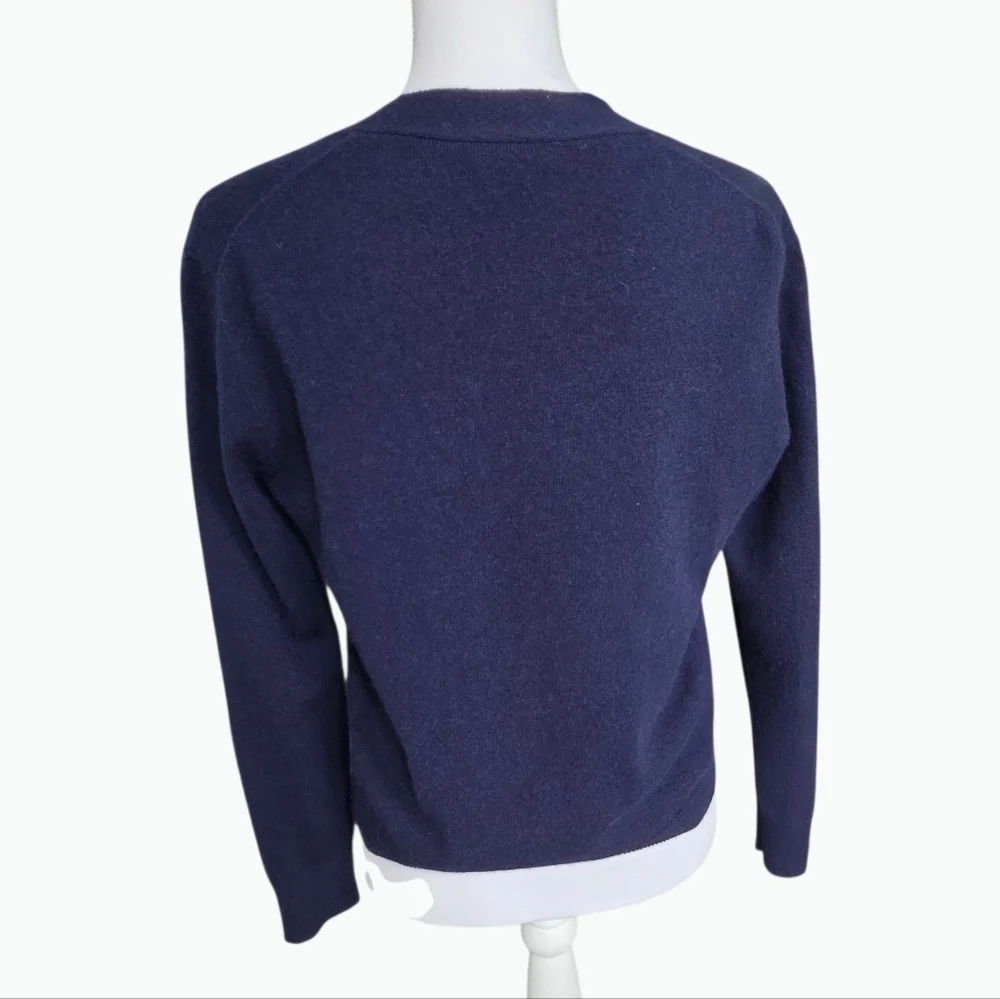 J. Crew 100% Cashmere Cardigan Navy Blue XXSmall